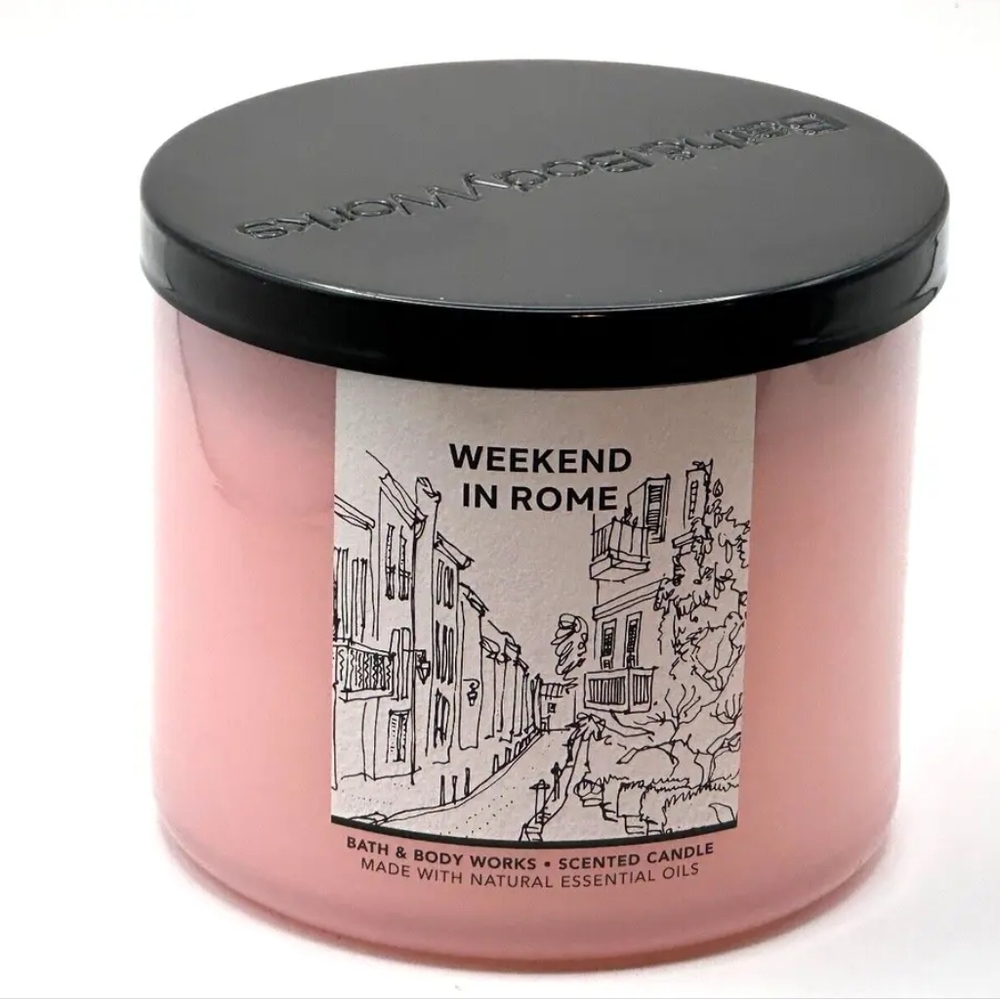 Bath & Body Works Weekend In Rome Prosecco & Peaches 3-Wick Candle